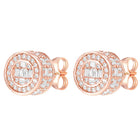 Peora Minimal CZ Stud Earrings - Rose Gold