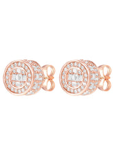 Peora Minimal CZ Stud Earrings - Rose Gold