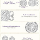 Peora Minimal CZ Stud Earrings - Silver