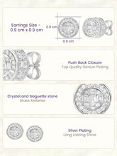 Peora Minimal CZ Stud Earrings - Silver