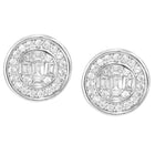 Peora Minimal CZ Stud Earrings - Silver
