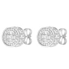 Peora Minimal CZ Stud Earrings - Silver