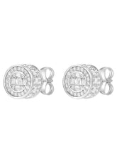 Peora Minimal CZ Stud Earrings - Silver