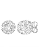Peora Minimal CZ Stud Earrings - Silver