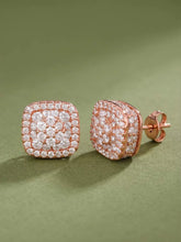 Peora Crystal Cluster Stud Earrings - Rose Gold
