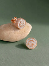 Peora Cluster CZ Stud Earrings - Silver