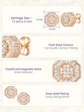 Peora Cluster CZ Stud Earrings - Silver