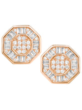 Peora Cluster CZ Stud Earrings - Silver