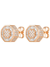 Peora Cluster CZ Stud Earrings - Silver