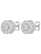 Peora Cluster CZ Stud Earrings - Rose Gold
