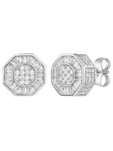 Peora Cluster CZ Stud Earrings - Rose Gold