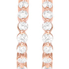 Peora Diamond Look Hoop Earrings - Rose Gold