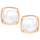 Peora Pearl Glow Stud Earrings - Rose Gold