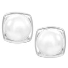 Peora Pearl Glow Stud Earrings - Silver