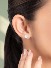 Peora Pearl Stud Earrings - Rose Gold