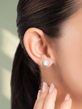 Peora Pearl Stud Earrings - Silver