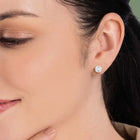 Peora Rose Gold Plated Crystal Stud Earrings