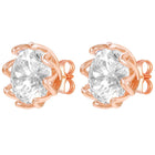 Peora Rose Gold Plated Crystal Stud Earrings