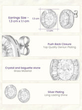 Peora Classic Oval Stud Earrings - Silver