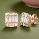 Peora Rose Gold Plated Designer Stud Earrings