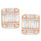Peora Rose Gold Plated Designer Stud Earrings