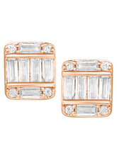 Peora Designer Stud Earrings - Rose Gold