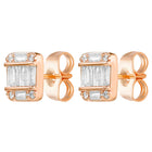 Peora Rose Gold Plated Designer Stud Earrings