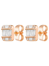 Peora Designer Stud Earrings - Rose Gold
