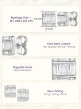 Peora Designer Stud Earrings - Silver