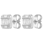 Peora Rhodium Plated Designer Stud Earrings