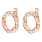 Peora Rose Gold Plated Interlocking CZ Stud Earrings
