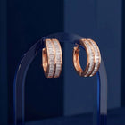 Peora Rose Gold Plated Luxe CZ Hoop Earrings