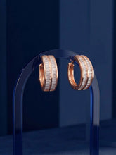 Peora Luxe CZ Hoop Earrings - Rose Gold