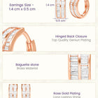 Peora Rose Gold Plated Luxe CZ Hoop Earrings