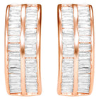Peora Rose Gold Plated Luxe CZ Hoop Earrings