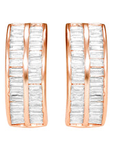 Peora Luxe CZ Hoop Earrings - Rose Gold