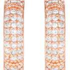 Peora Elegant CZ Hoop Earrings - Rose Gold