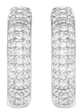 Peora Elegant CZ Hoop Earrings - Silver