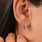 Peora Sparkle Hoop Earrings - Rose Gold
