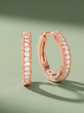 Peora Sparkle Hoop Earrings - Rose Gold