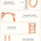 Peora Sparkle Hoop Earrings - Rose Gold
