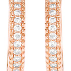 Peora Sparkle Hoop Earrings - Rose Gold