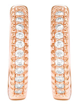 Peora Sparkle Hoop Earrings - Rose Gold