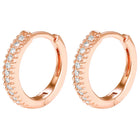 Peora Sparkle Hoop Earrings - Rose Gold
