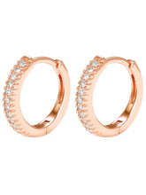 Peora Sparkle Hoop Earrings - Rose Gold