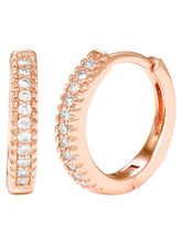 Peora Sparkle Hoop Earrings - Rose Gold