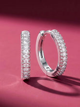 Peora Sparkle Hoop Earrings - Silver