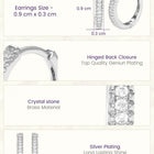 Peora Sparkle Hoop Earrings - Silver