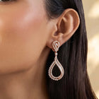 Peora Graceful CZ Earrings - Rose Gold