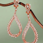 Peora Graceful CZ Earrings - Rose Gold
